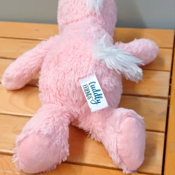 •Cuddly Friends - 12" Pink Unicorn cuddly soft stuffed animal  Plush Lovey Toy - Picture 4 of 9